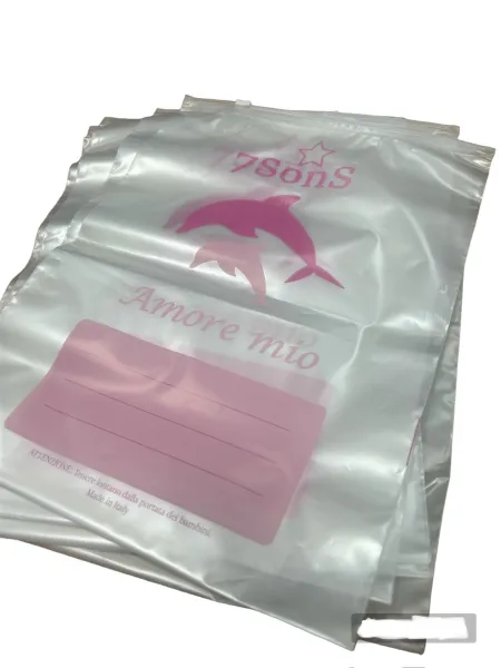 Acquista ora 5 SACCHETTI PVC TRASPARENTI CORREDINO CHIUSURA ERMETICA 25x32 7SONS by NANCY BABY su nonsolointimo1994.com 2