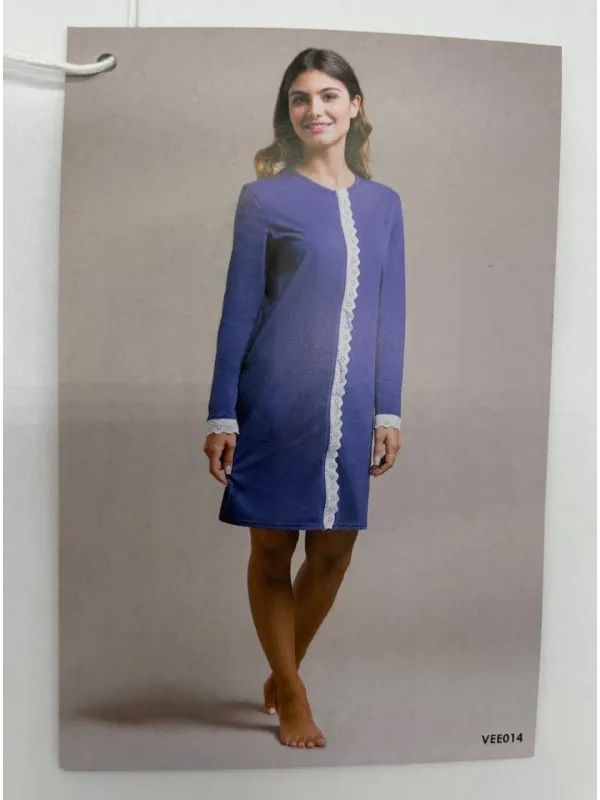 Acquista ora VESTAGLIA CLINICA DONNA MANICA LUNGA CON ZIP IN COTONE MILK AND HONEY vee014 su nonsolointimo1994.com