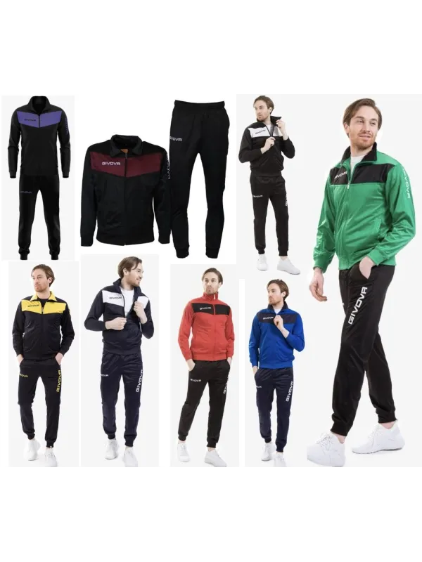 TUTA UOMO DONNA UNISEX FULL ZIP TRIACETATO GIVOVA visa