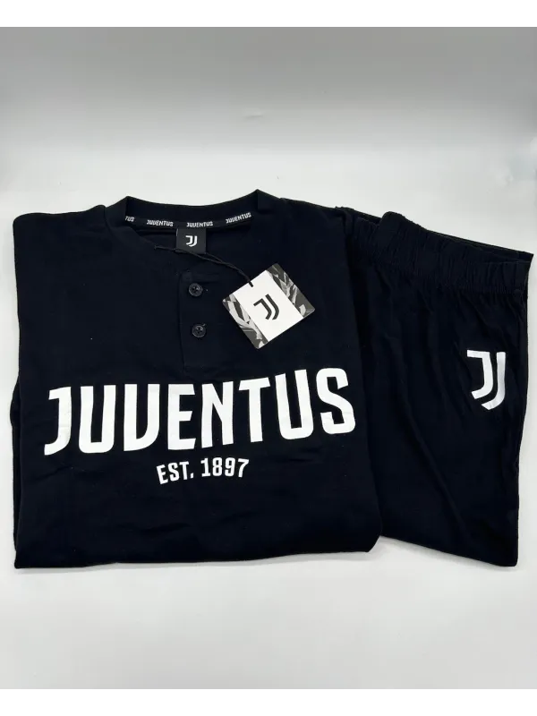 Acquista ora PIGIAMA UOMO COTONE 100% MANICA LUNGA SICEM FC JUVENTUS B2JU14108 su nonsolointimo1994.com