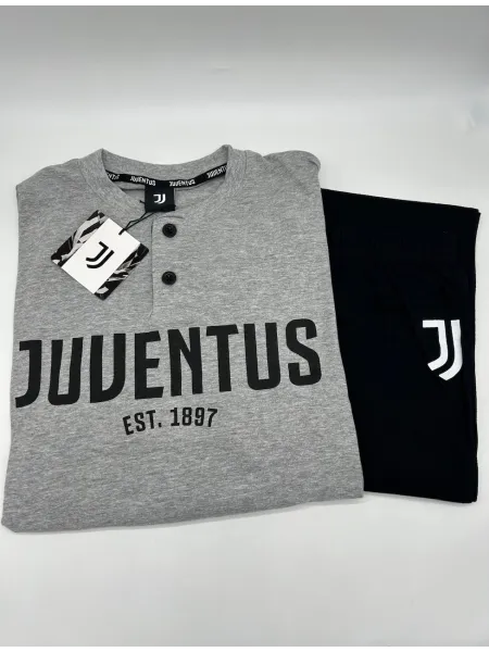 Acquista ora PIGIAMA UOMO COTONE 100% MANICA LUNGA SICEM FC JUVENTUS B2JU14108 su nonsolointimo1994.com