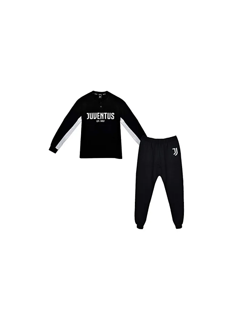 Acquista ora PIGIAMA UOMO COTONE 100% MANICA LUNGA SICEM FC JUVENTUS B2JU14108 su nonsolointimo1994.com