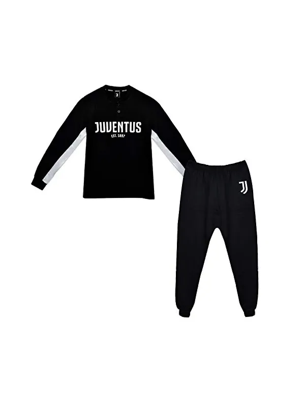 Acquista ora PIGIAMA UOMO COTONE 100% MANICA LUNGA SICEM FC JUVENTUS B2JU14108 su nonsolointimo1994.com