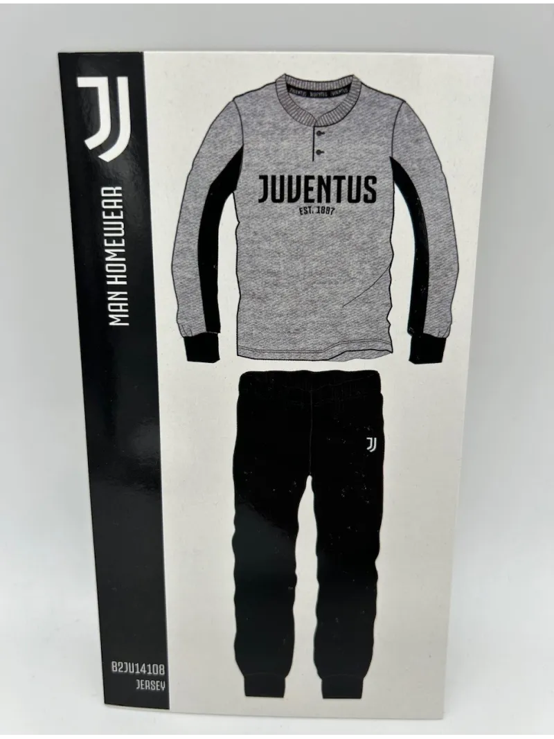 Acquista ora PIGIAMA UOMO COTONE 100% MANICA LUNGA SICEM FC JUVENTUS B2JU14108 su nonsolointimo1994.com