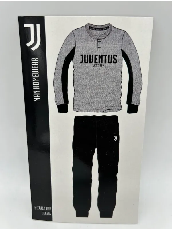 Acquista ora PIGIAMA UOMO COTONE 100% MANICA LUNGA SICEM FC JUVENTUS B2JU14108 su nonsolointimo1994.com