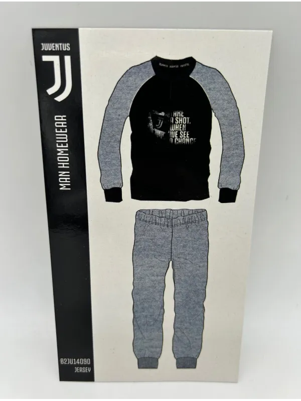 Acquista ora PIGIAMA UOMO COTONE 100% MANICA LUNGA SICEM FC JUVENTUS B2JU14090 su nonsolointimo1994.com