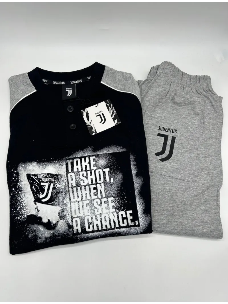 Acquista ora PIGIAMA RAGAZZO SOTTUOMO COTONE 100% MANICA LUNGA SICEM FC JUVENTUS B2JU15090 su nonsolointimo1994.com