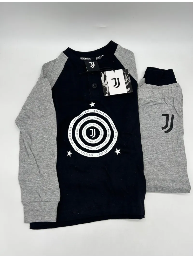 PIGIAMA BAMBINO COTONE 100% MANICA LUNGA SICEM FC JUVENTUS B2JU16090