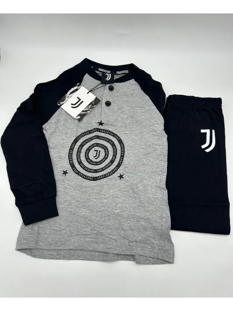 PIGIAMA BAMBINO COTONE 100% MANICA LUNGA SICEM FC JUVENTUS B2JU16090