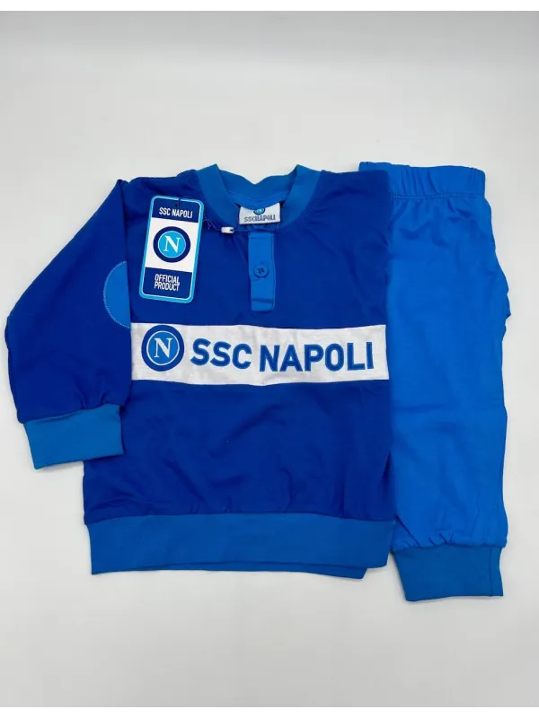 Acquista ora PIGIAMA DUE PEZZI MANICA LUNGA COTONE 100% NEONATO ZERO&CO. SSC NAPOLI PNNN5 su nonsolointimo1994.com