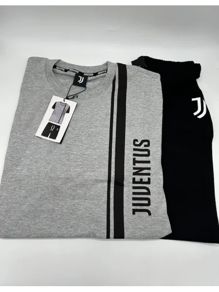 Acquista ora PIGIAMA COMPLETO RAGAZZO SOTTUOMO COTONE 100% MEZZA MANICA PANTALONCINO COLLEZIONE 2025 HERMET FC JUVENTUS PGCJJ203 2