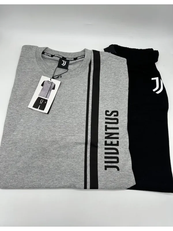 Acquista ora PIGIAMA COMPLETO UOMO COTONE 100% MEZZA MANICA PANTALONCINO COLLEZIONE 2025 HERMET FC JUVENTUS PGCJJ103005 su nonso