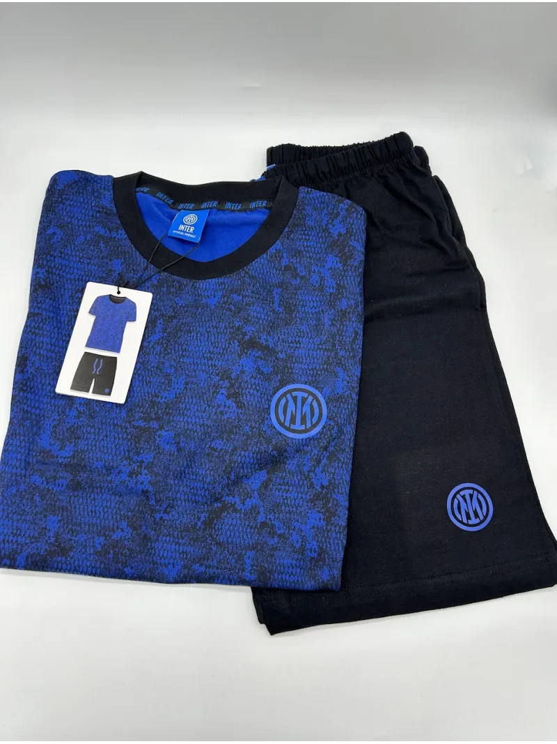 Acquista ora PIGIAMA COMPLETO UOMO COTONE 100% MEZZA MANICA PANTALONCINO COLLEZIONE 2025 HERMET FC INTER PGCIJ102070 su nonsoloi