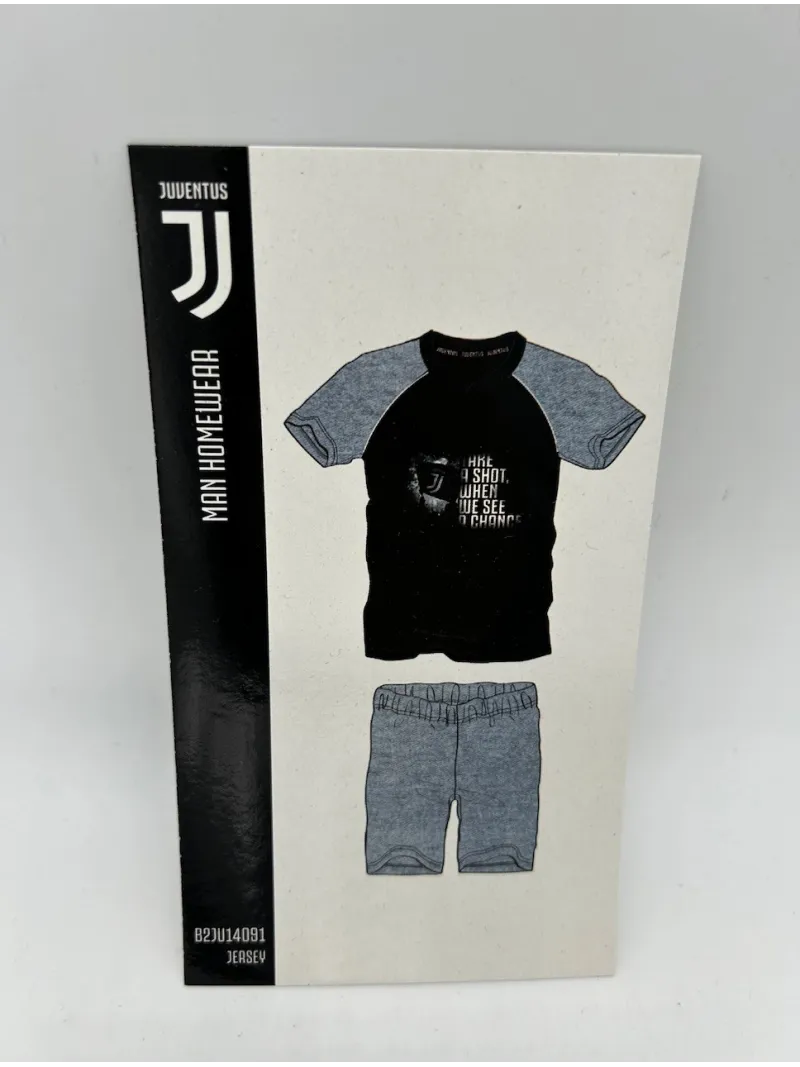 PIGIAMA UOMO COTONE 100% MEZZA MANICA PANTALONCINO SICEM FC JUVENTUS b2ju14091
