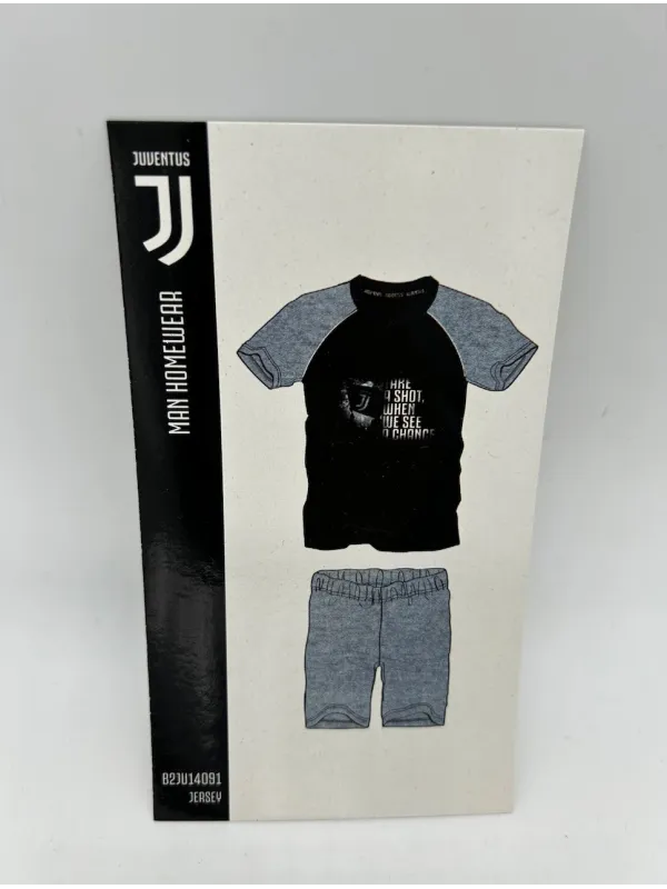 PIGIAMA UOMO COTONE 100% MEZZA MANICA PANTALONCINO SICEM FC JUVENTUS b2ju14091