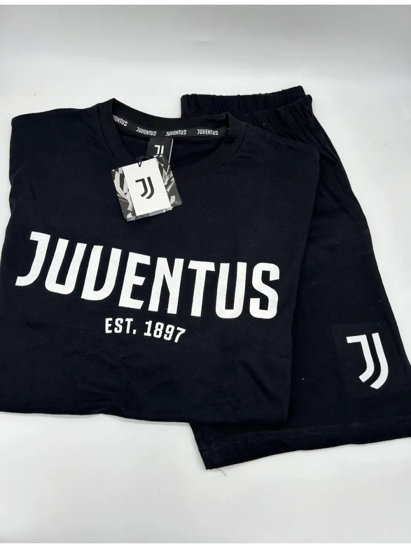 Acquista ora PIGIAMA UOMO COTONE 100% MEZZA MANICA PANTALONCINO SICEM FC JUVENTUS b2ju14109 su nonsolointimo1994.com