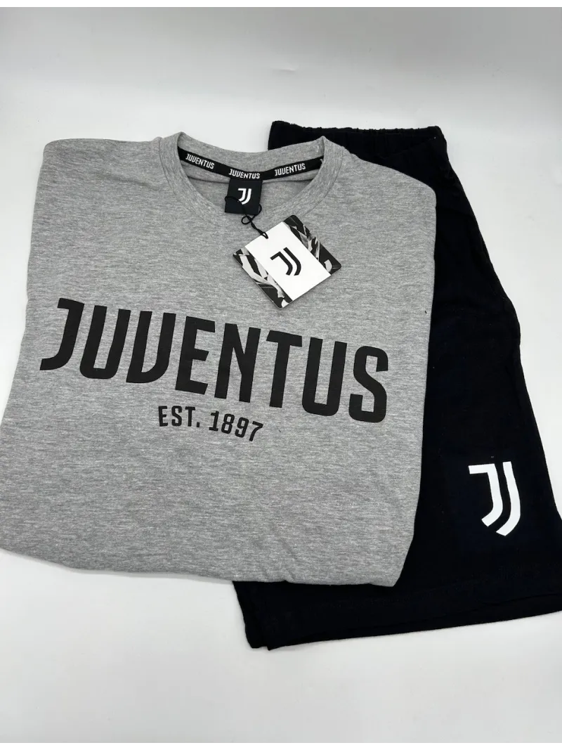 Acquista ora PIGIAMA UOMO COTONE 100% MEZZA MANICA PANTALONCINO SICEM FC JUVENTUS b2ju14109 su nonsolointimo1994.com