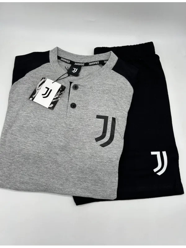 PIGIAMA UOMO COTONE 100% MEZZA MANICA PANTALONCINO SICEM FC JUVENTUS b2ju14106