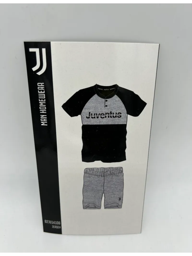 PIGIAMA UOMO COTONE 100% MEZZA MANICA PANTALONCINO SICEM FC JUVENTUS b2ju14106