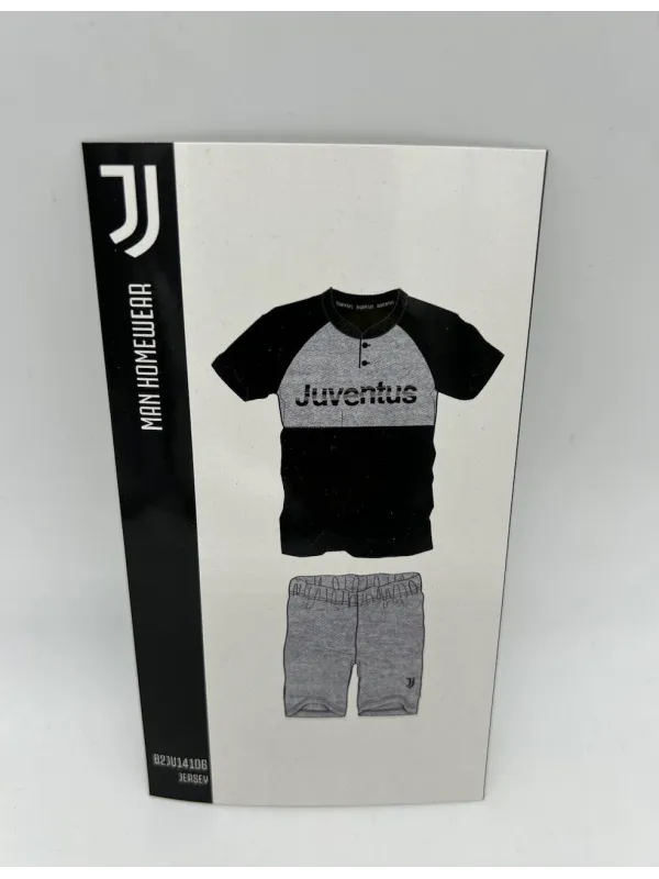 PIGIAMA UOMO COTONE 100% MEZZA MANICA PANTALONCINO SICEM FC JUVENTUS b2ju14106