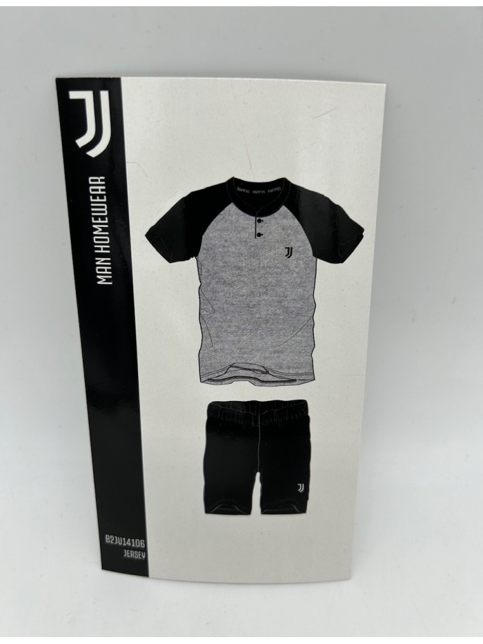 PIGIAMA UOMO COTONE 100% MEZZA MANICA PANTALONCINO SICEM FC JUVENTUS b2ju14106