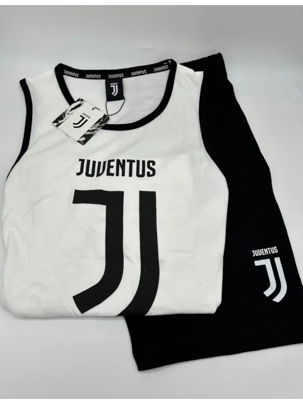 Acquista ora PIGIAMA UOMO COTONE 100% CANOTTA PANTALONCINO SICEM FC JUVENTUS b2ju14092 su nonsolointimo1994.com