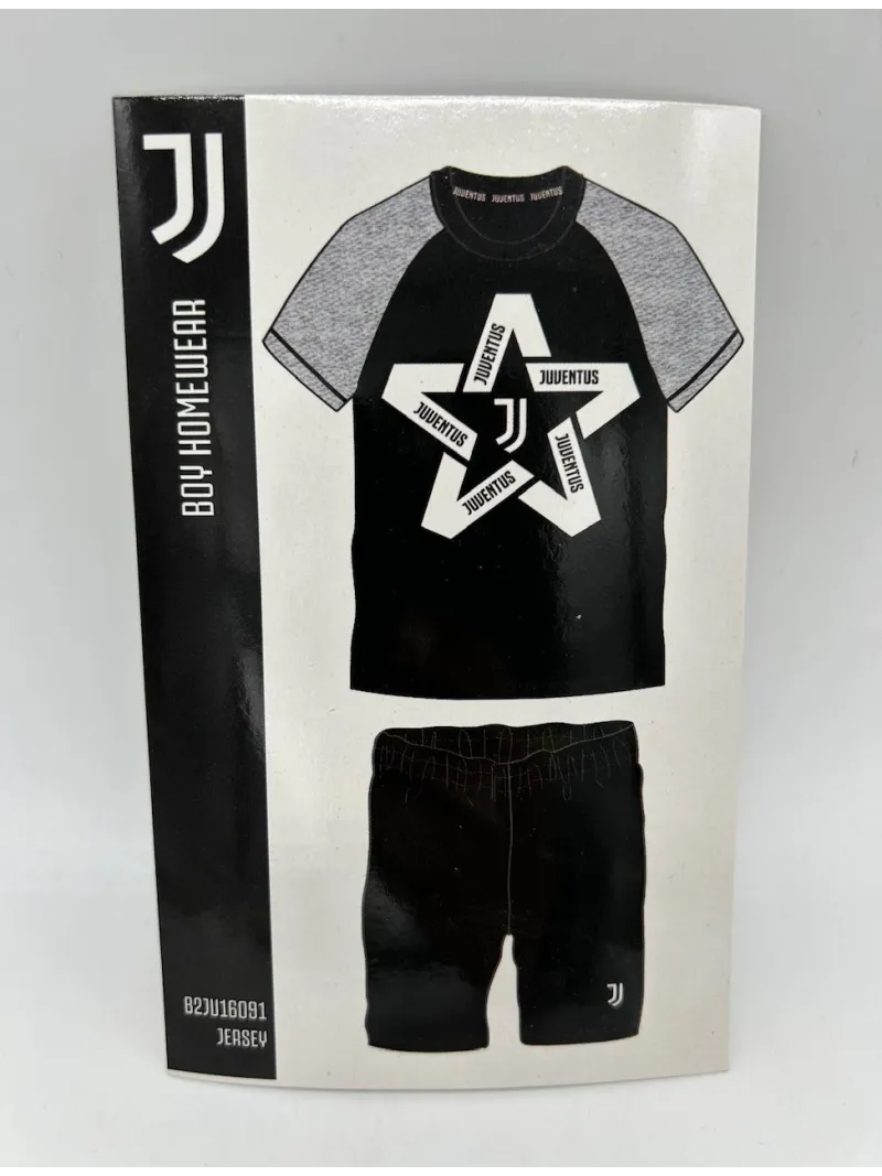 PIGIAMA BAMBINO COTONE 100% MEZZA MANICA PANTALONCINO SICEM FC JUVENTUS b2ju16091