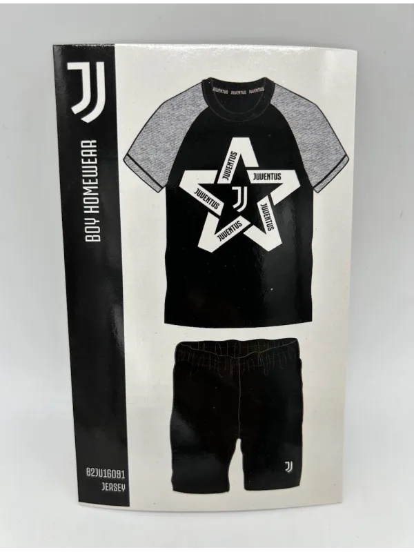 PIGIAMA BAMBINO COTONE 100% MEZZA MANICA PANTALONCINO SICEM FC JUVENTUS b2ju16091