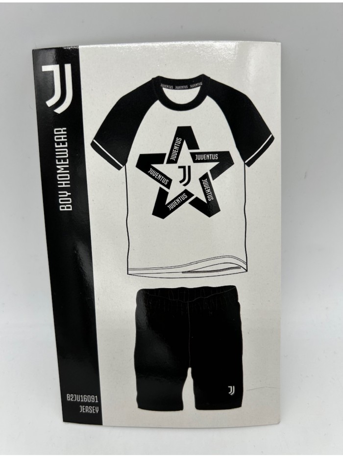 PIGIAMA BAMBINO COTONE 100% MEZZA MANICA PANTALONCINO SICEM FC JUVENTUS b2ju16091
