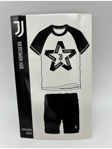 PIGIAMA BAMBINO COTONE 100% MEZZA MANICA PANTALONCINO SICEM FC JUVENTUS b2ju16091