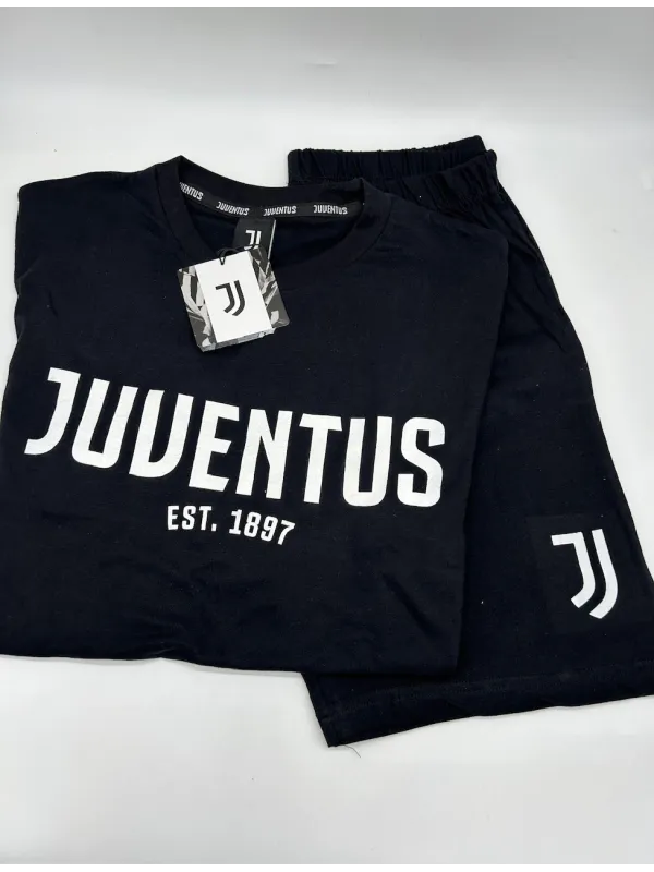 PIGIAMA RAGAZZO SOTTUOMO COTONE 100% MEZZA MANICA PANTALONCINO SICEM FC JUVENTUS b2ju15109