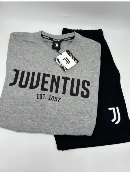 PIGIAMA RAGAZZO SOTTUOMO COTONE 100% MEZZA MANICA PANTALONCINO SICEM FC JUVENTUS b2ju15109 2