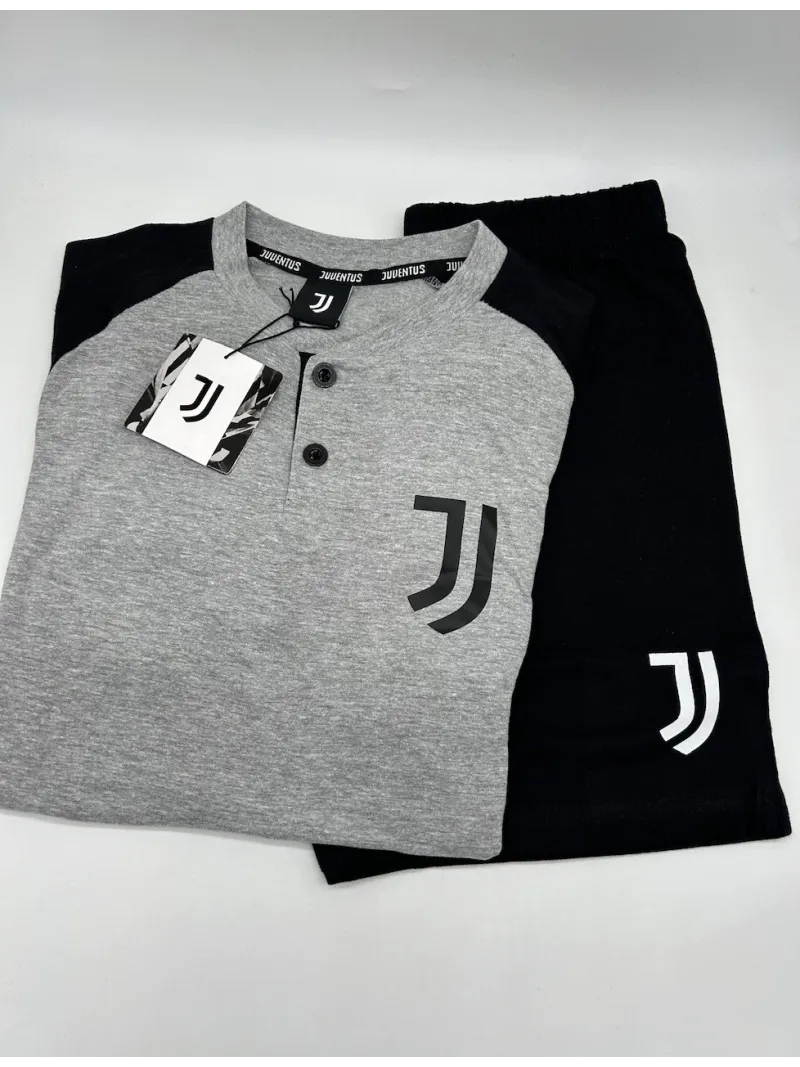 PIGIAMA RAGAZZO SOTTUOMO COTONE 100% MEZZA MANICA PANTALONCINO SICEM FC JUVENTUS b2ju15106