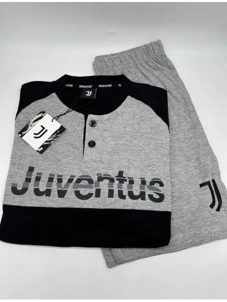 PIGIAMA RAGAZZO SOTTUOMO COTONE 100% MEZZA MANICA PANTALONCINO SICEM FC JUVENTUS b2ju15106 2