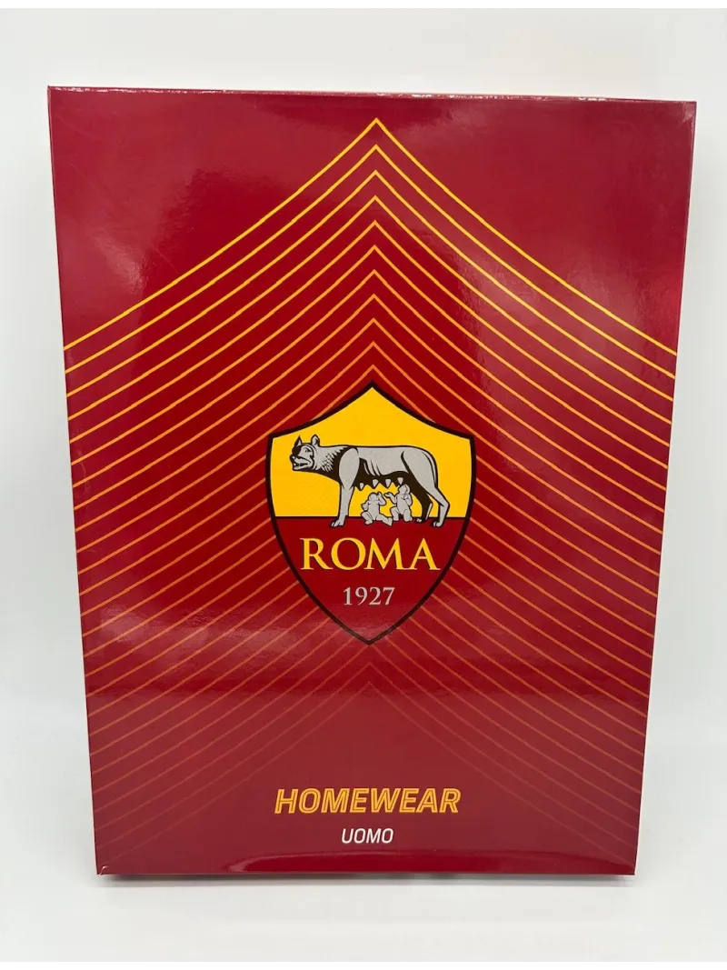 Acquista ora PIGIAMA COMPLETO UOMO COTONE 100% CANOTTA PANTALONCINO LIABEL AS ROMA ROMAUPESL1 su nonsolointimo1994.com