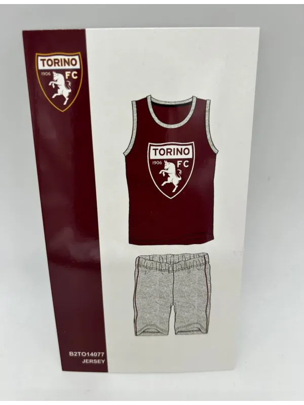 Acquista ora PIGIAMA COMPLETO UOMO COTONE 100% CANOTTA PANTALONCINO SICEM TORINO FC B2TO14077 su nonsolointimo1994.com