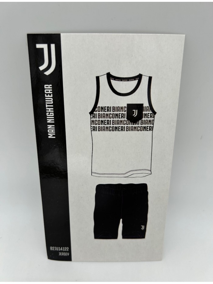 Acquista ora PIGIAMA COMPLETO UOMO COTONE 100% CANOTTA PANTALONCINO SICEM FC JUVENTUS B2JU14122 su nonsolointimo1994.com