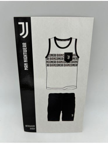 Acquista ora PIGIAMA COMPLETO UOMO COTONE 100% CANOTTA PANTALONCINO SICEM FC JUVENTUS B2JU14122 su nonsolointimo1994.com