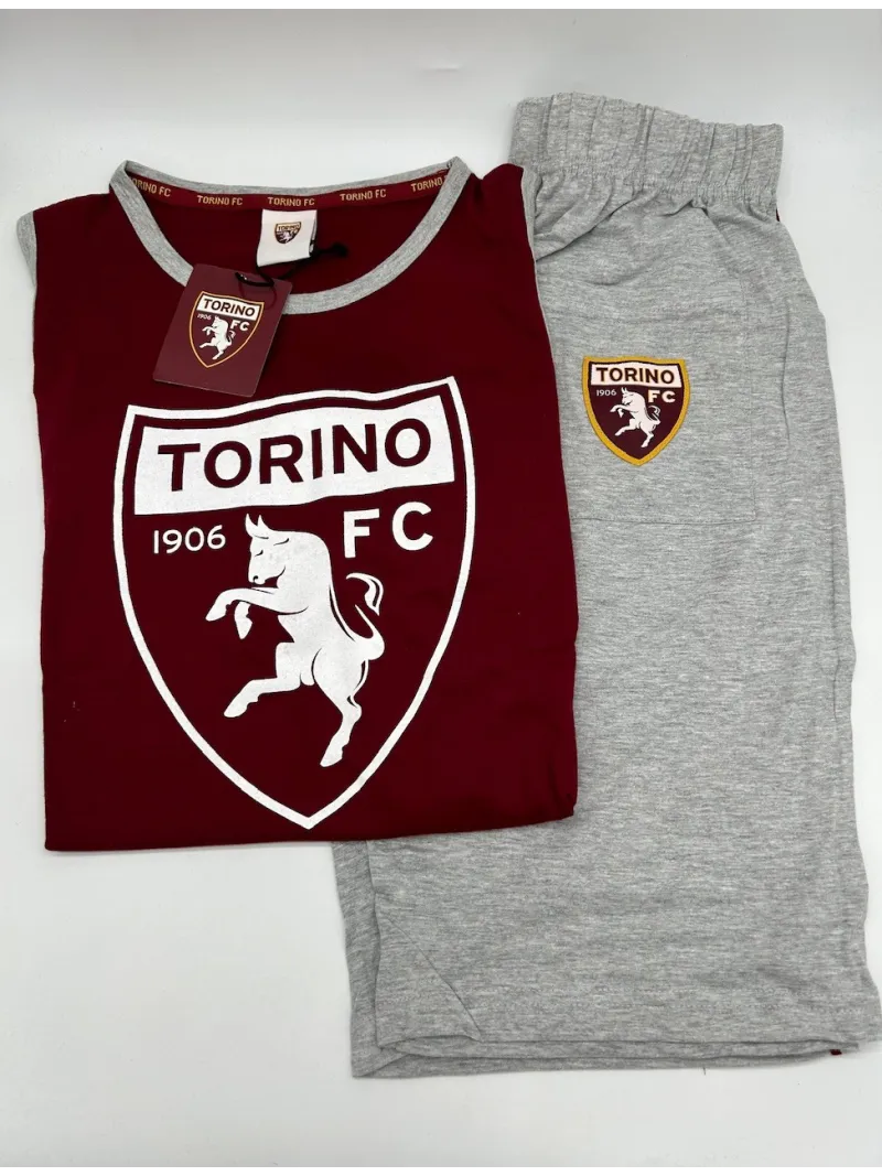 Acquista ora PIGIAMA COMPLETO RAGAZZO SOTTUOMO COTONE 100% CANOTTA PANTALONCINO SICEM TORINO FC B2TO15077 su nonsolointimo1994.c