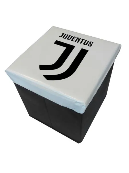 Acquista ora POUF CONTENITORE ECOPELLE 31x31x33cm official HERMET FC JUVENTUS su nonsolointimo1994.com
