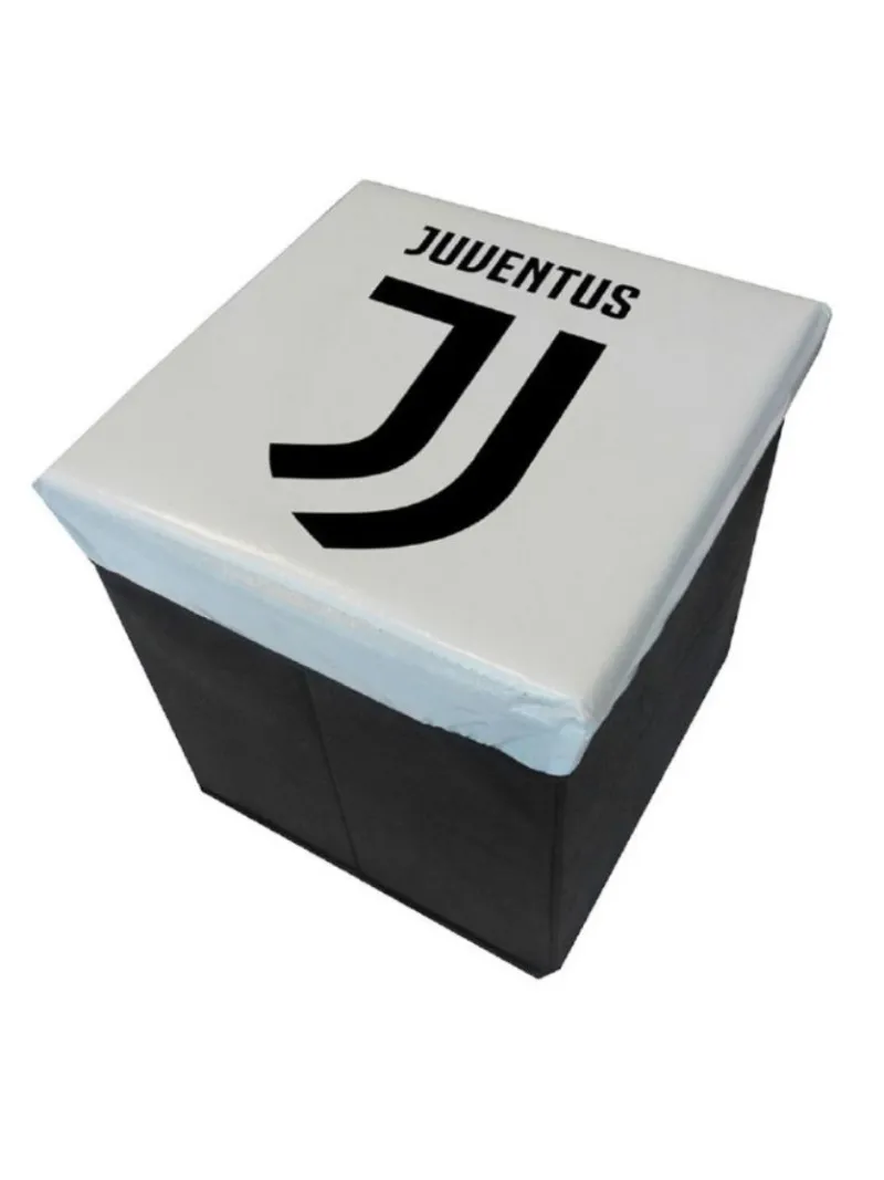 Acquista ora POUF CONTENITORE ECOPELLE 31x31x33cm official HERMET FC JUVENTUS su nonsolointimo1994.com