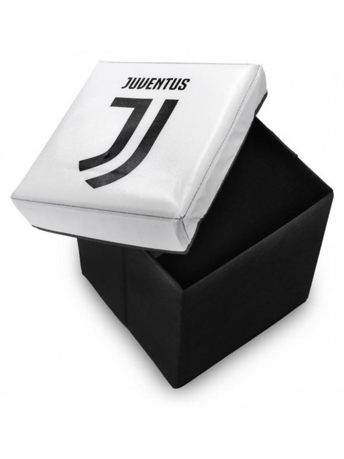 Acquista ora POUF CONTENITORE ECOPELLE 31x31x33cm official HERMET FC JUVENTUS su nonsolointimo1994.com