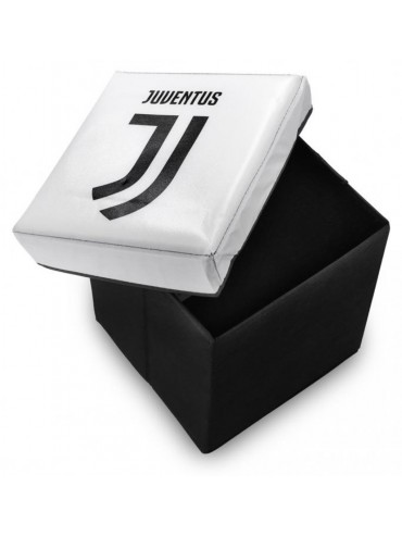 Acquista ora POUF CONTENITORE ECOPELLE 31x31x33cm official HERMET FC JUVENTUS su nonsolointimo1994.com