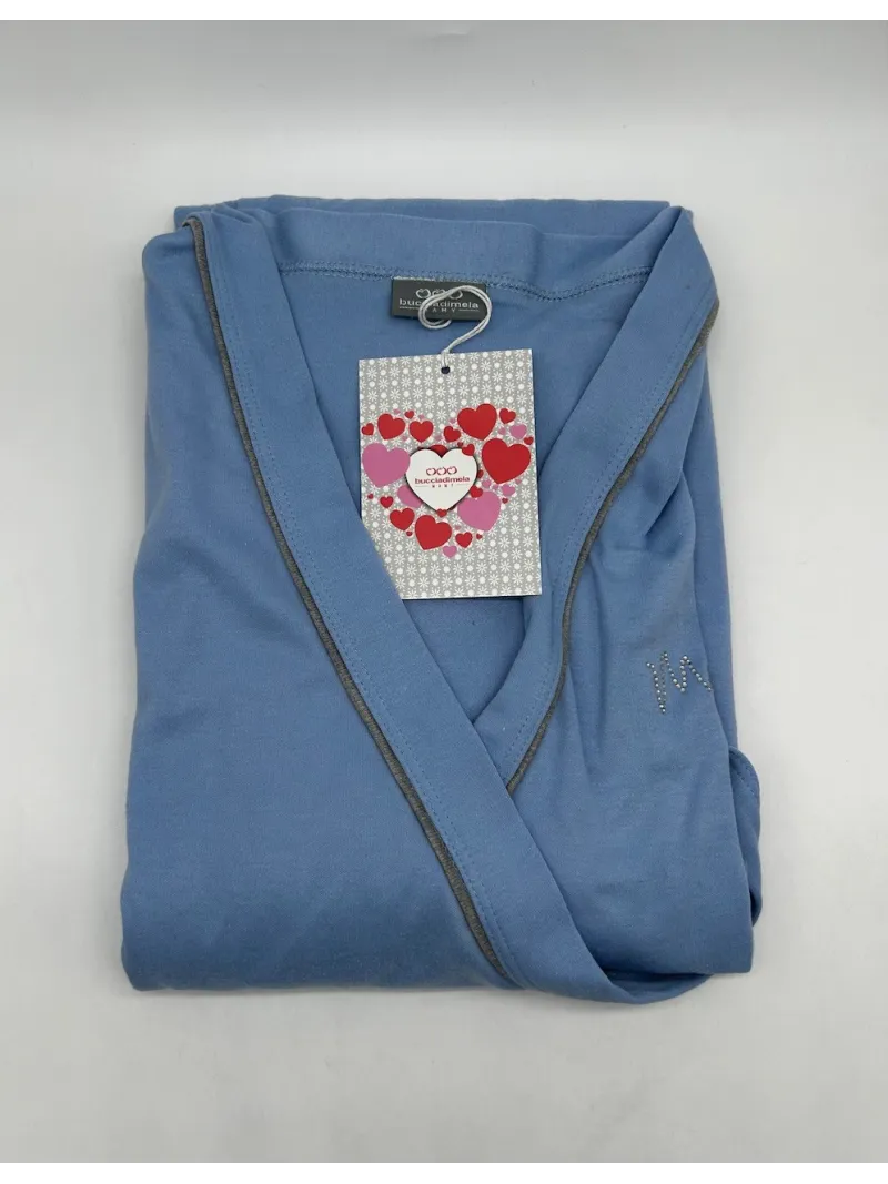 VESTAGLIA CLINICA DONNA MANICA LUNGA CALDO COTONE PREMAMAN BUCCIA DI MELA DI11960X