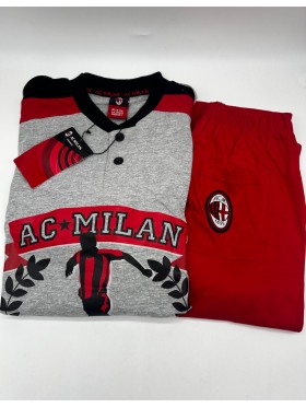 PIGIAMA UOMO COTONE 100% MANICA LUNGA AC MILAN B2MI14090