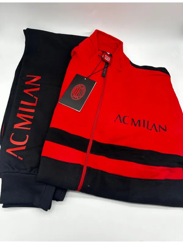 Acquista ora TUTA UOMO FELPA FULL ZIP COLLECTION 2025-2026 HERMET AC MILAN PIGMF101090 su nonsolointimo1994.com