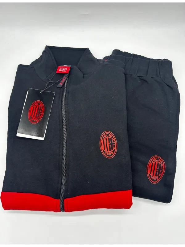 Acquista ora TUTA UOMO FELPA FULL ZIP COLLECTION 2025-2026 HERMET AC MILAN PIGMF101085 su nonsolointimo1994.com