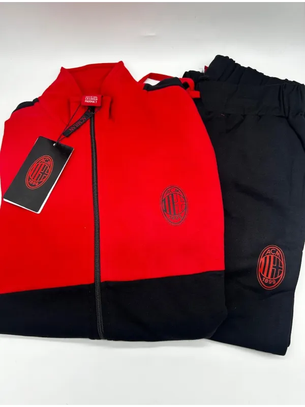 Acquista ora TUTA UOMO FELPA FULL ZIP COLLECTION 2025-2026 HERMET AC MILAN PIGMF101085 su nonsolointimo1994.com