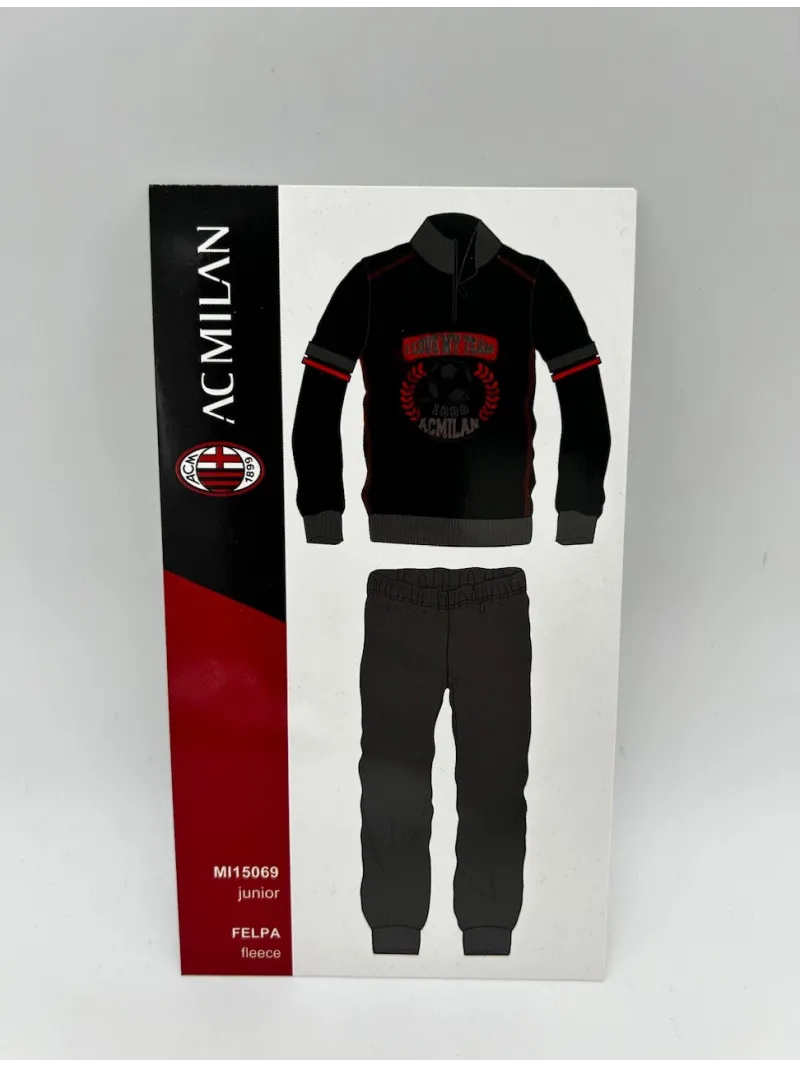 Acquista ora TUTA RAGAZZO SOTTUOMO FELPA MEZZA ZIP SICEM AC MILAN MI15069 su nonsolointimo1994.com