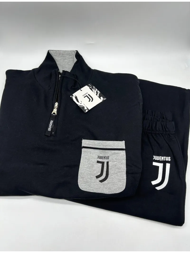 Acquista ora TUTA UOMO FELPA MEZZA ZIP MANICA LUNGA SICEM FC JUVENTUS B2JU14096 su nonsolointimo1994.com